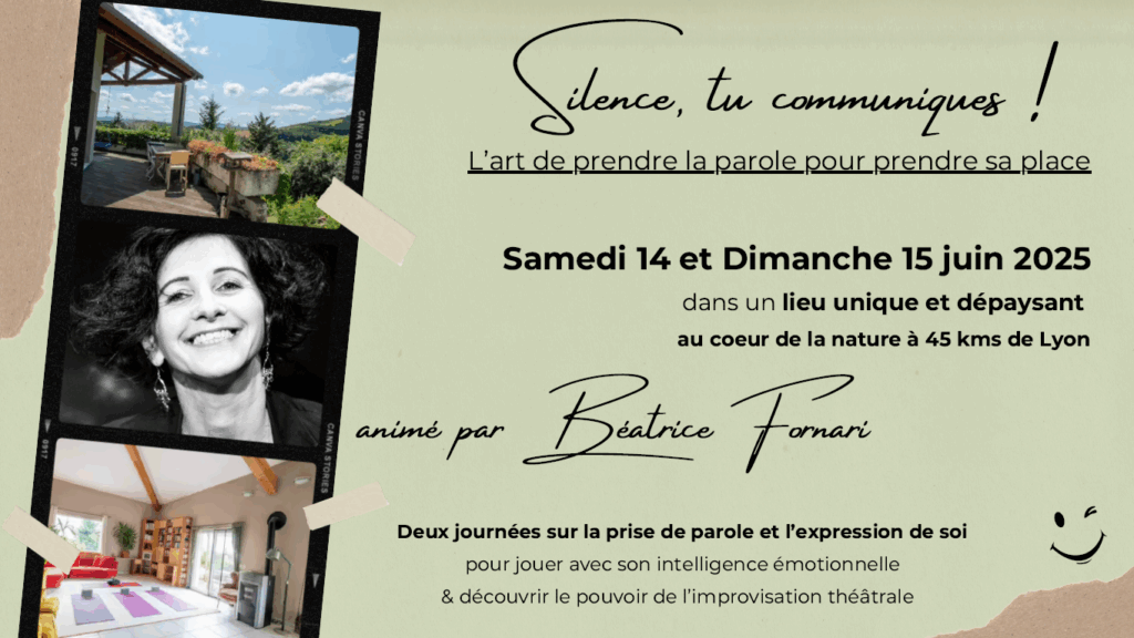 Séminaire 2 J – L’art de prendre la parole pour prendre sa place